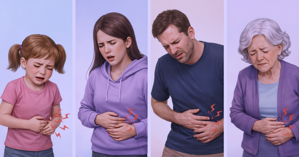 Diagram showing celiac disease affects all life stages