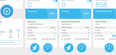 Plataforma y lanzamiento de encuestas